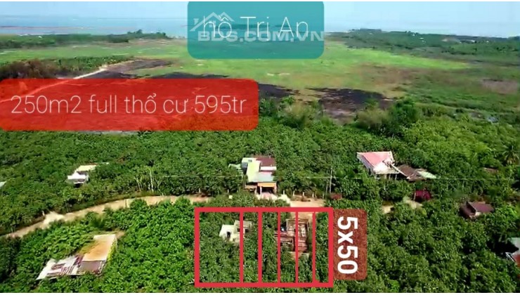 Bán Đất Đồng Nai 250m2 full thổ cư giá 595tr View Hồ Trị An